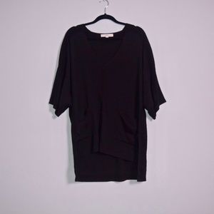 LOFT Black Oversized Tunic Top.